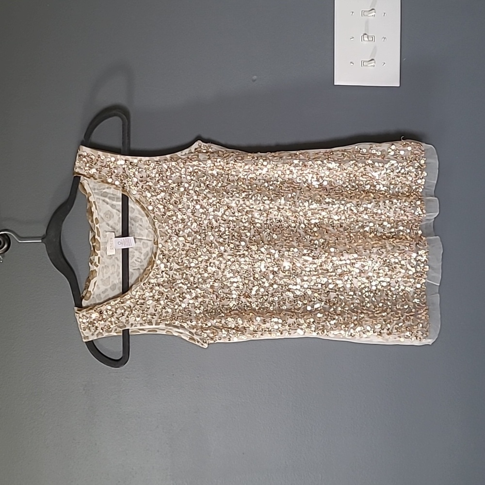 Chico's Animal Print Sequin tank